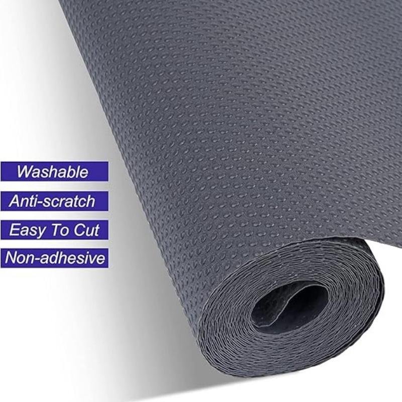 Anti-Slip Fridge & Shelf Mat | Waterproof Washable Liner for Kitchen Drawers Cabinets | Dark Grey - Image 4