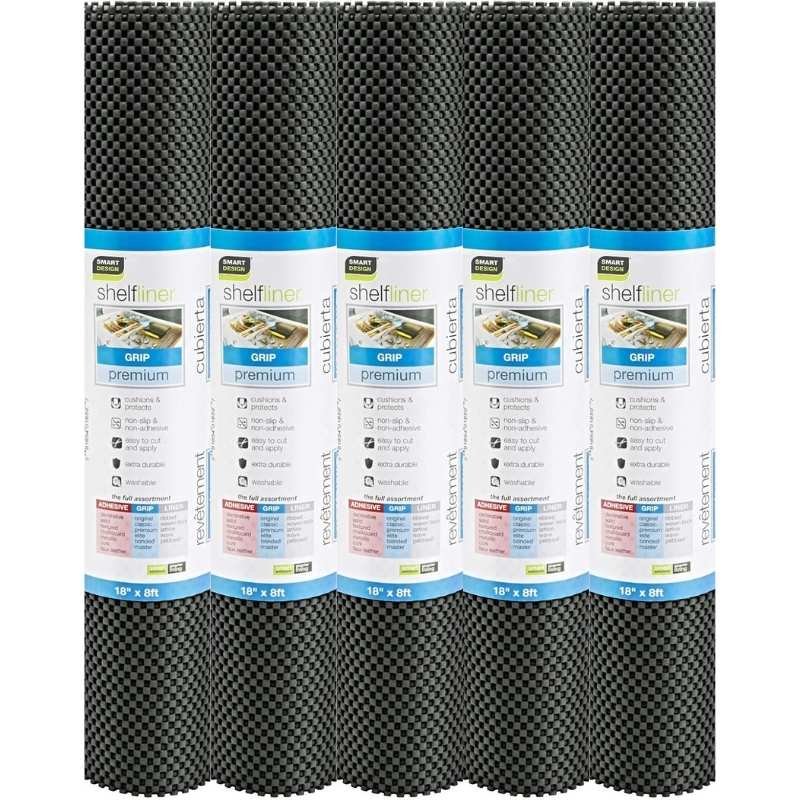 Anti-Slip Fridge & Shelf Mat | Waterproof Washable Liner for Kitchen Drawers Cabinets | Black - Image 4