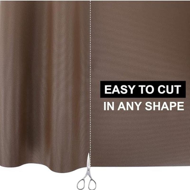 Anti-Slip Fridge & Shelf Mat | Waterproof Washable Liner for Kitchen Drawers Cabinets | Brown - Image 5