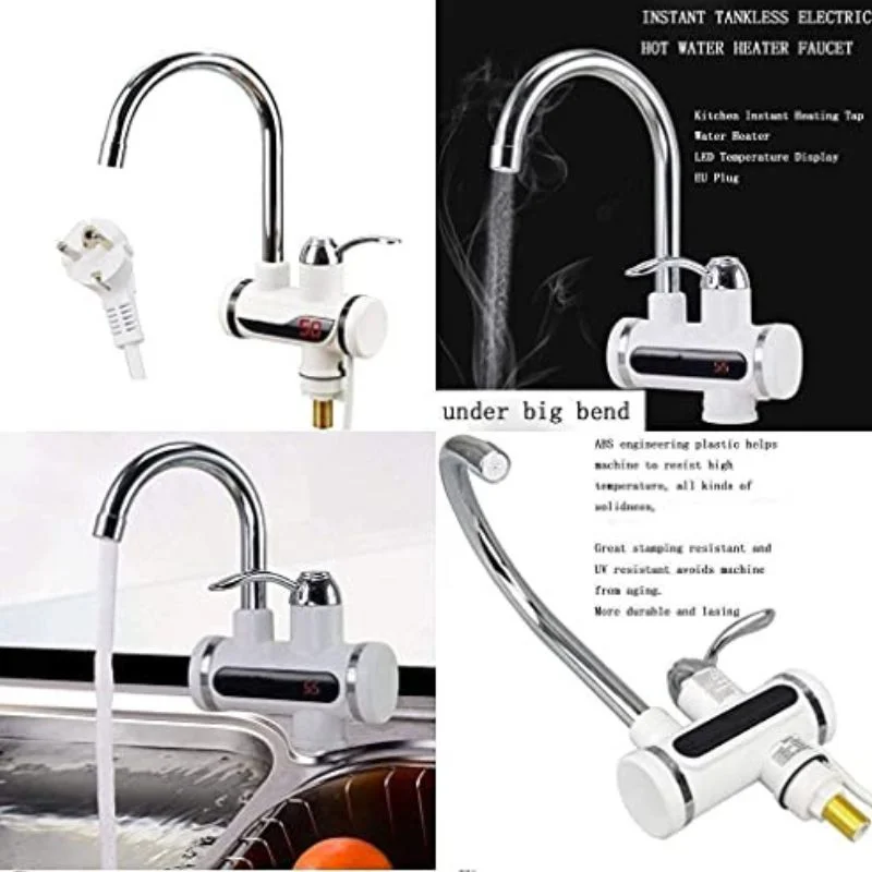 Premium Electric Instant Heating Faucet | Digital Temperature Display | Metal handle | Kitchen & Bathroom Hot Water Tap - Image 5