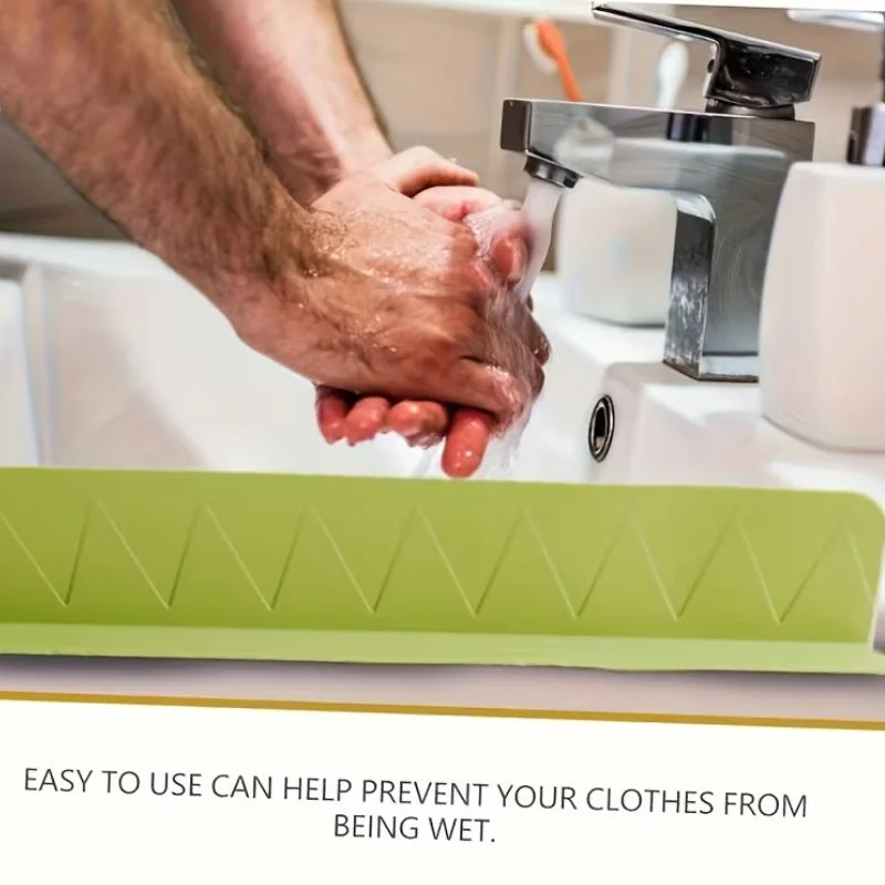 Large Size Silicone Sink Splash Guard Set | Non-Slip Water Barrier with Strong Suction Cups for Kitchen & Bathroom Use - Image 6