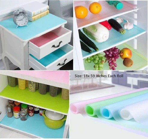 Refrigerator, Table & Drawer Mats | Shelf Liners, Washable & Waterproof (Random Colors) - Image 5