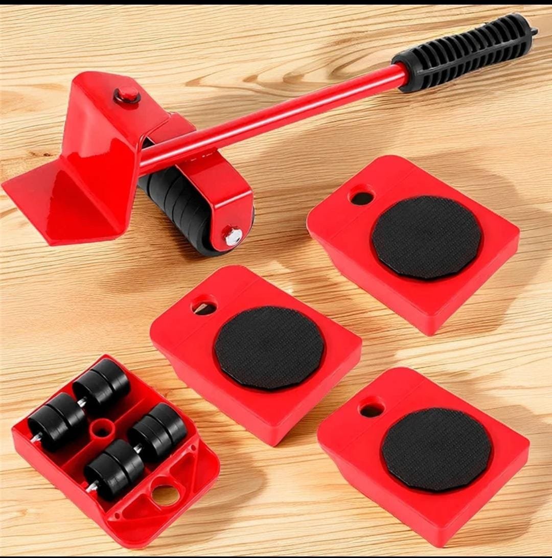 5-in-1 Heavy Furniture Mover Tool Set with Lifter & 360° Rollers - Image 2