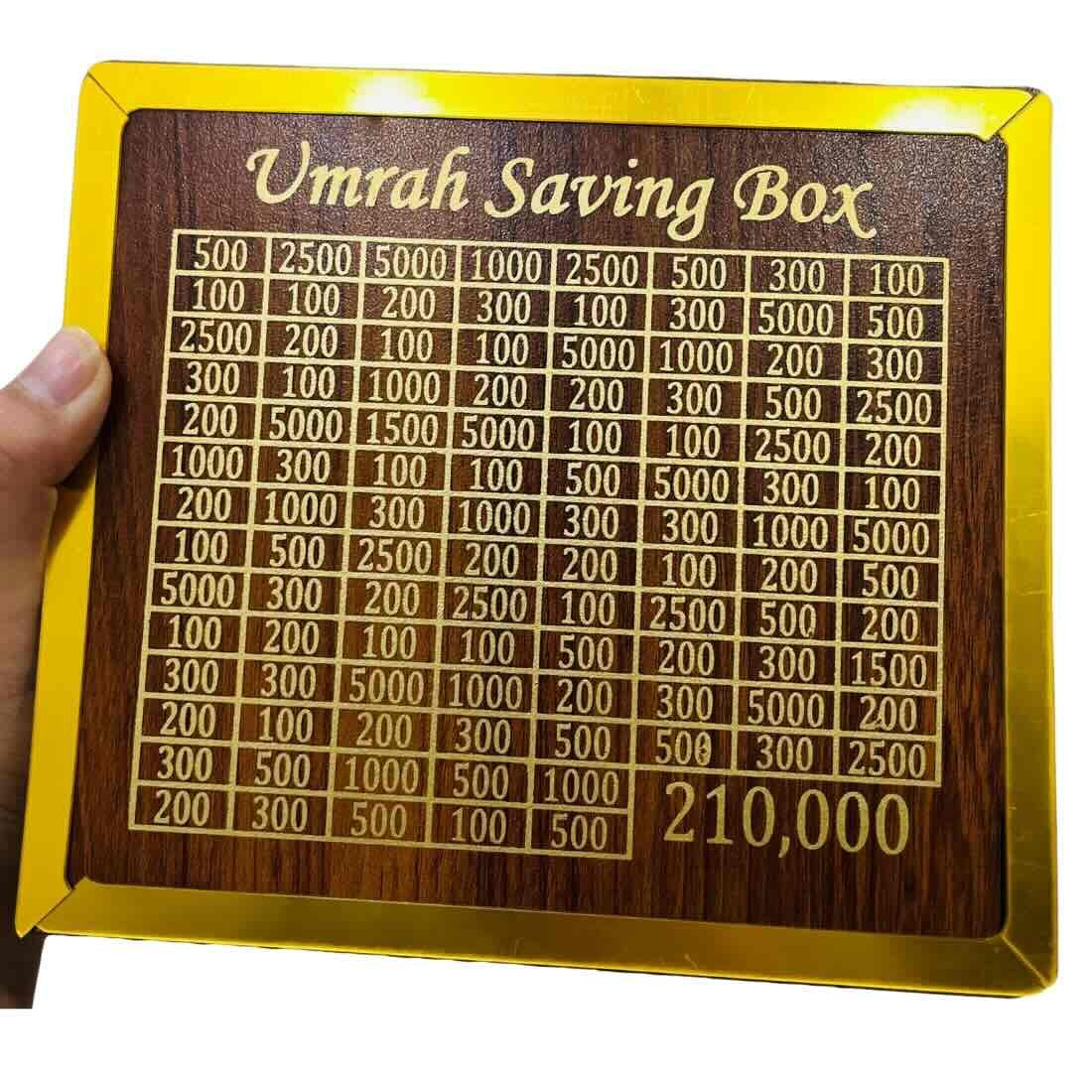 Umrah Saving Box – Premium Wooden | Save PKR 210,000 in 280 Days - Image 3