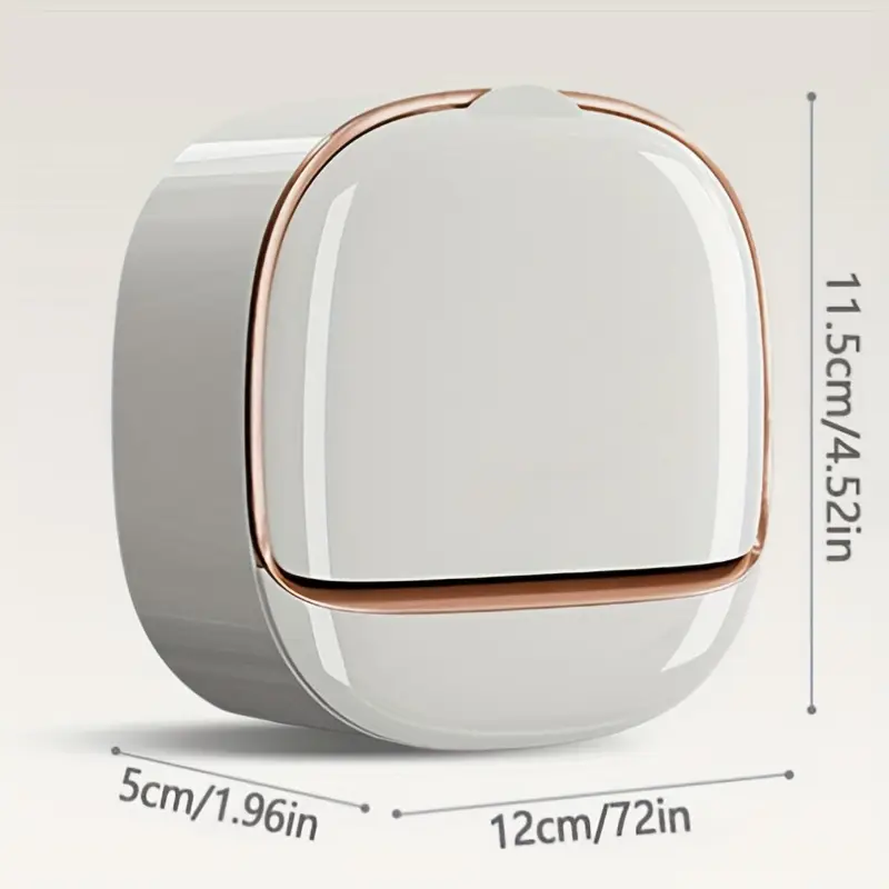 Milky White | Self-Adhesive Wall-Mounted Luxury Soap Holder with Lid and Drainage Tray - Image 4