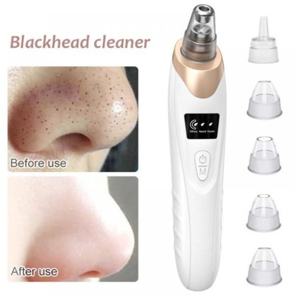 Blackhead Suction Remover Portable Pore Cleaner with LED Display and Multiple Suction Levels