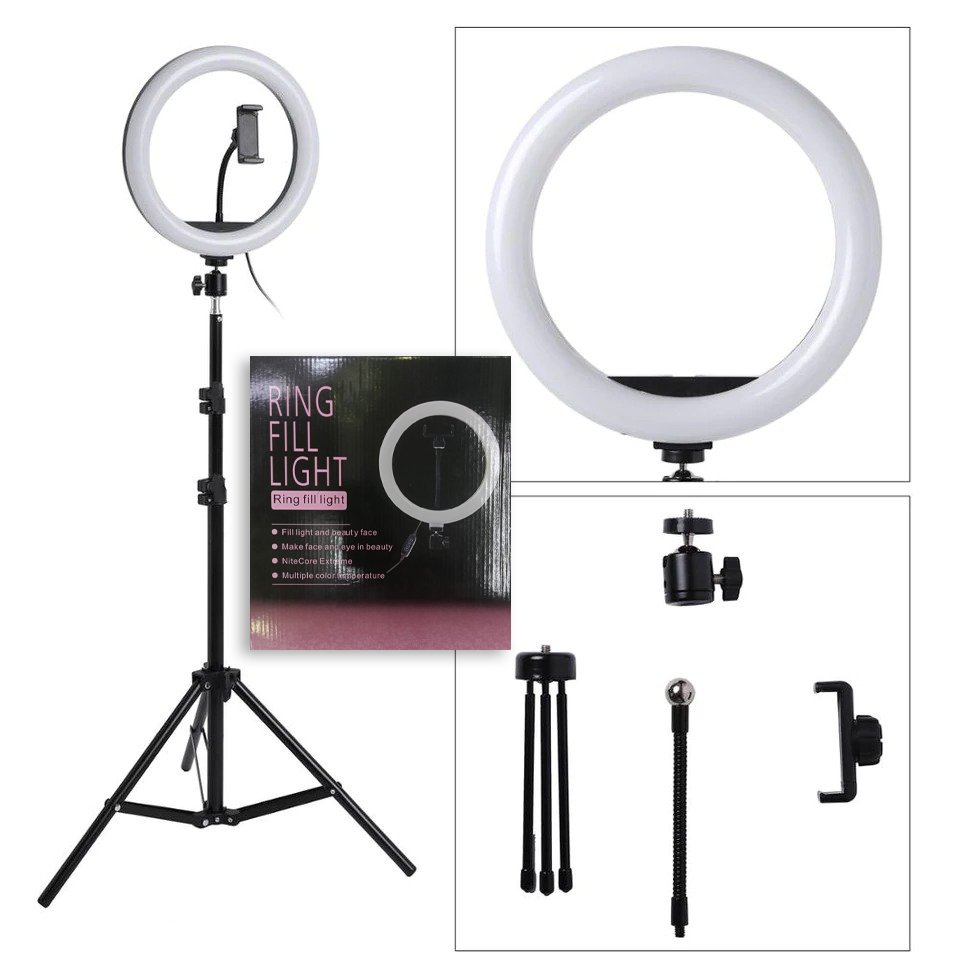 10-Inch Ring Light Kit + 7 Ft Ring Light Stand | LED Photography & Video Lighting Set
