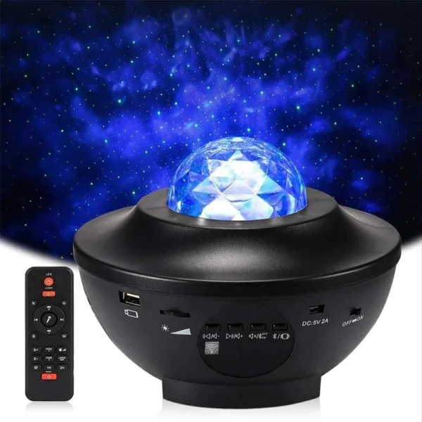 Galaxy Star Projector Lamp | LED Nebula Universe Effect & Built-in Speaker - Image 2
