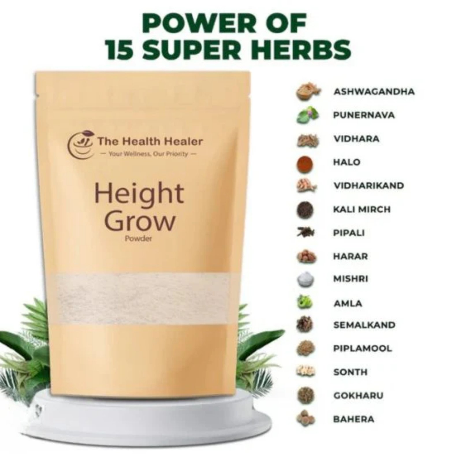 Health Healer Height Growth Powder 100g | Ayurvedic Herbal Supplement for Teens & Adults - Image 5